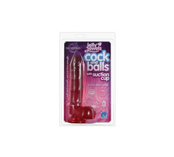 Jelly cock w/suction cup - ruby